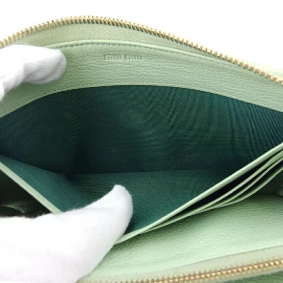 miu miu long wallet ribbon leather Authentic USED - Picture 7 of 10